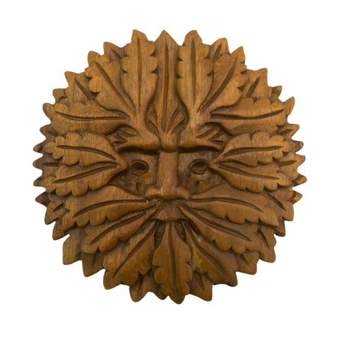 Timber-Treasures Hand Carved Green Man Plaque