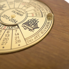 Timber-Treasures 40 Year Calendar in Hand Turned Reclaimed Burmese Teak from Trowbridge