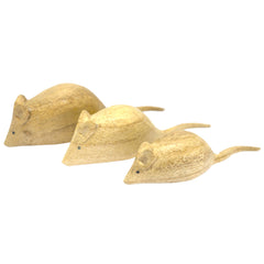 Timber-Treasures Hand Carved Family of Mice