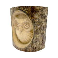 Timber-Treasures Owl in Log Carving